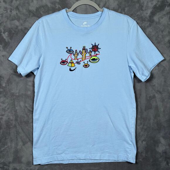 Nike Kyle Puma Graphic Tee Blue Small - Picture 1 of 6